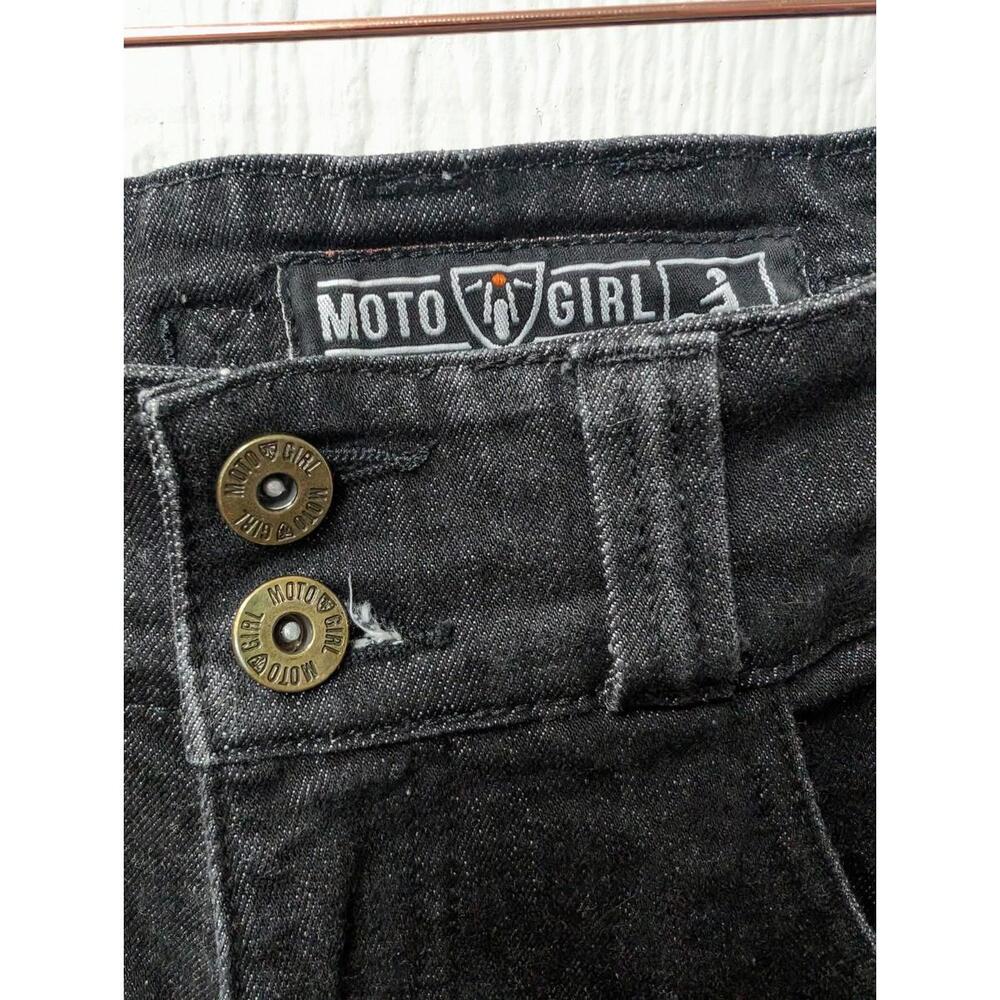 MotoGirl Isla Ladies Motorbike Motorcycle Denim Jeans Black Size Medium Regular - Picture 5 of 9